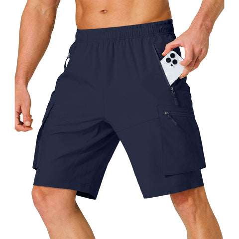 Image of Men's Hiking Cargo Shorts Quick Dry Lightweight with Zipper Pockets