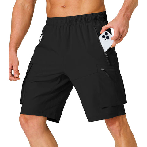 Image of Men's Hiking Cargo Shorts Quick Dry Lightweight with Zipper Pockets