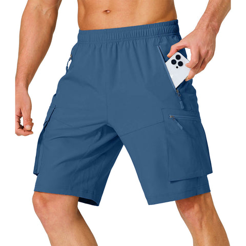 Image of Men's Hiking Cargo Shorts Quick Dry Lightweight with Zipper Pockets