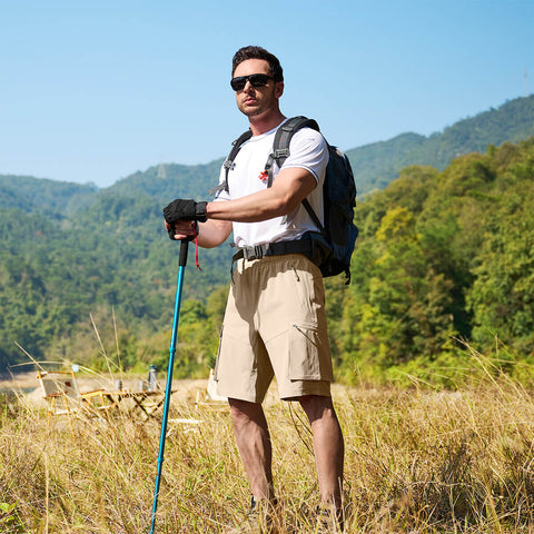 Image of Men's Hiking Cargo Shorts Quick Dry Lightweight with Zipper Pockets