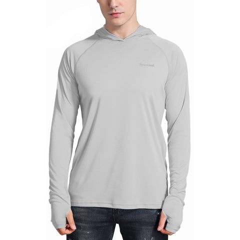Image of Men's UPF 50+ Sun Protection Hoodie Shirts Long Sleeve SPF Performance Fishing T-Shirt with Thumbhole