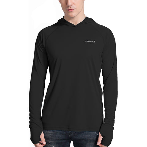 Image of Men's UPF 50+ Sun Protection Hoodie Shirts Long Sleeve SPF Performance Fishing T-Shirt with Thumbhole