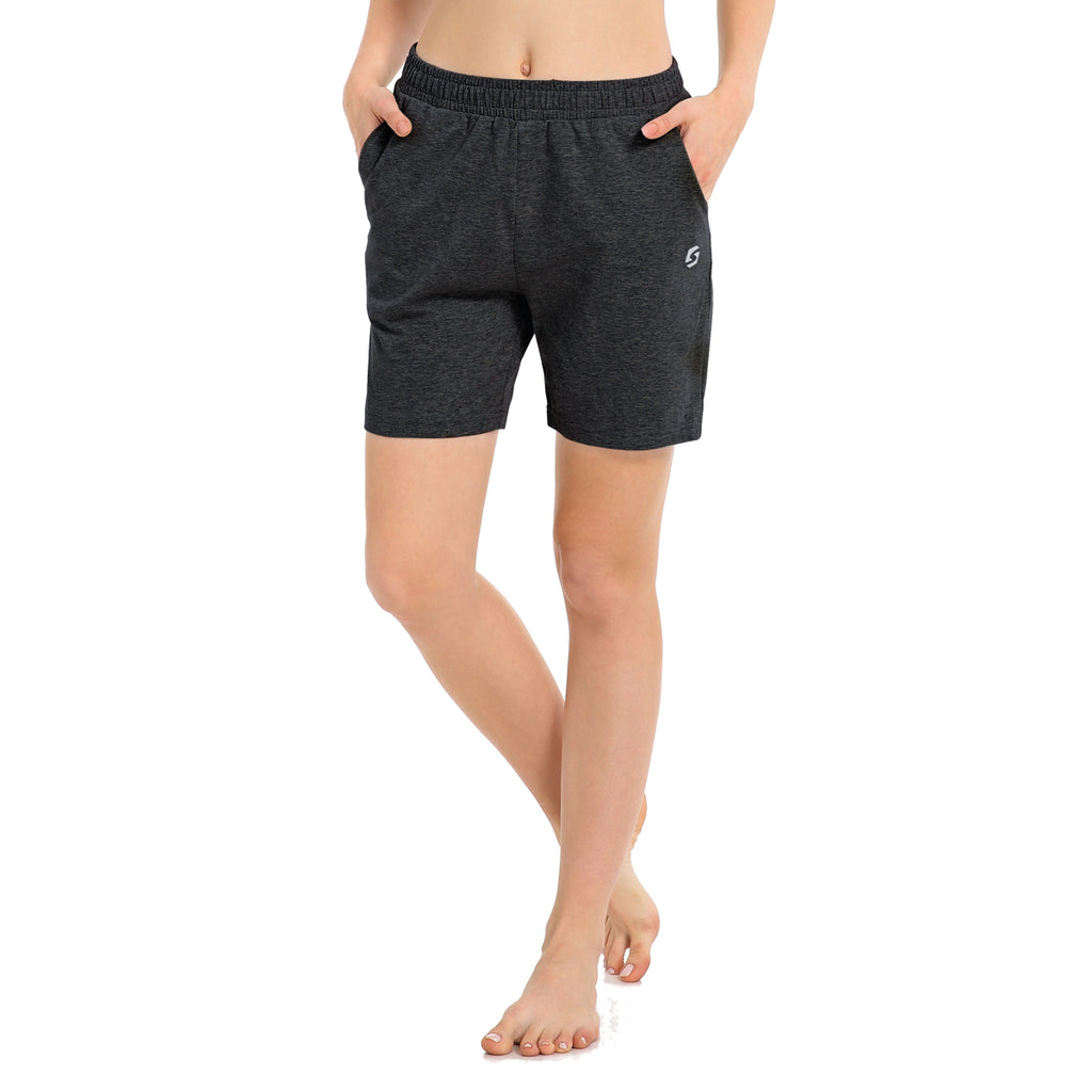 Women's 5" Activewear Lounge Bermuda Shorts Gym Jogger Yoga Shorts with Pockets