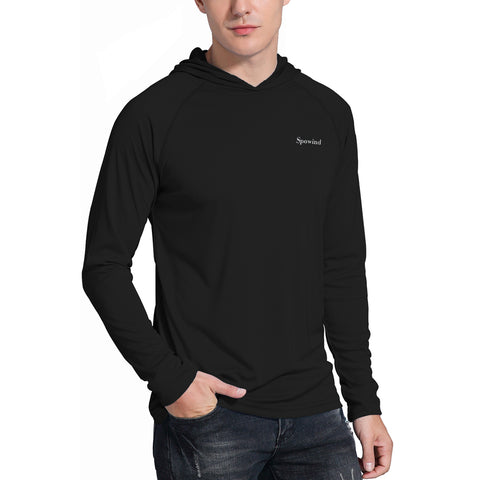 Image of Men's UPF 50+ Sun Protection Hoodie Shirts Long Sleeve SPF Performance Fishing T-Shirt with Thumbhole