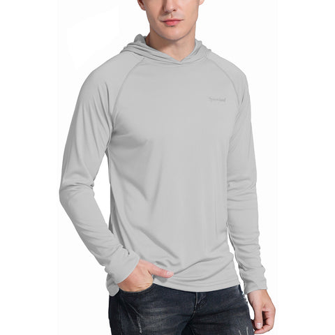 Image of Men's UPF 50+ Sun Protection Hoodie Shirts Long Sleeve SPF Performance Fishing T-Shirt with Thumbhole