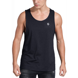 Spowind Men's Quick Dry Workout Tank Top - Athletic Running Training Muscle Fitness Gym Sleeveless Shirts