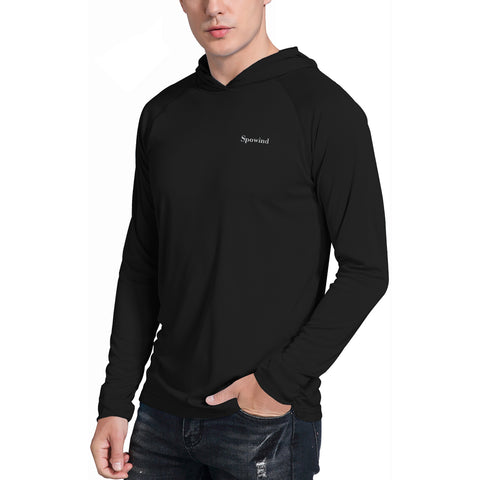 Image of Men's UPF 50+ Sun Protection Hoodie Shirts Long Sleeve SPF Performance Fishing T-Shirt with Thumbhole
