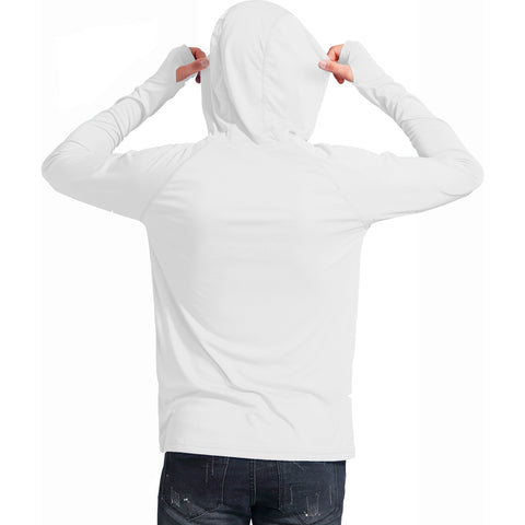 Image of Men's UPF 50+ Sun Protection Hoodie Shirts Long Sleeve SPF Performance Fishing T-Shirt with Thumbhole