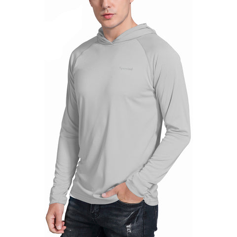 Image of Men's UPF 50+ Sun Protection Hoodie Shirts Long Sleeve SPF Performance Fishing T-Shirt with Thumbhole