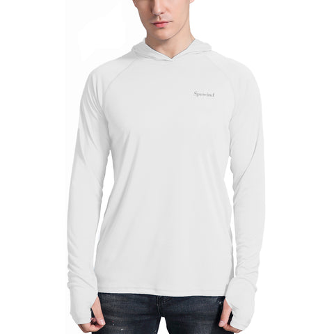Image of Men's UPF 50+ Sun Protection Hoodie Shirts Long Sleeve SPF Performance Fishing T-Shirt with Thumbhole