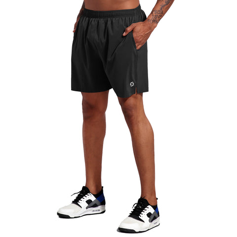 Image of Men's 5 Inch Running Workout Shorts Quick Dry Athletic Shorts with Liner Zipper Pockets