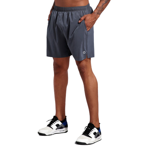 Image of Men's 5 Inch Running Workout Shorts Quick Dry Athletic Shorts with Liner Zipper Pockets