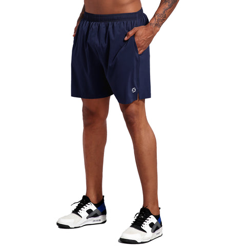 Image of Men's 5 Inch Running Workout Shorts Quick Dry Athletic Shorts with Liner Zipper Pockets