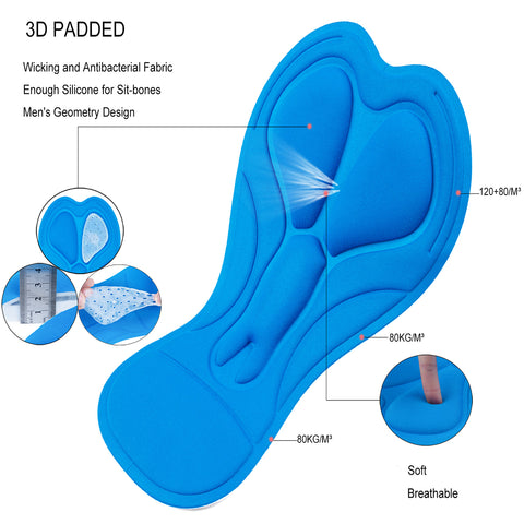 Image of Men's Cycling Shorts 3D Padded Quick Dry Pants Bicycle Wear Tights UPF 50+