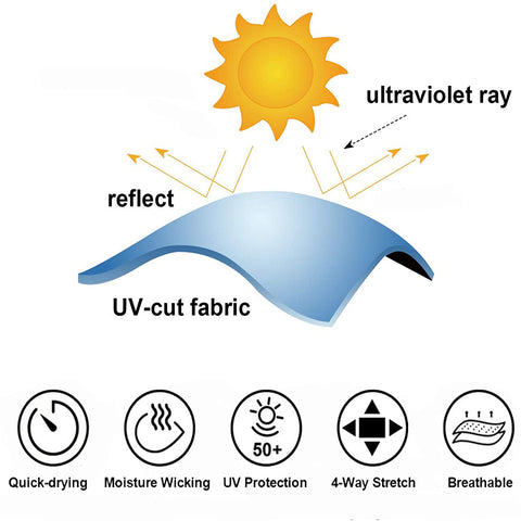 Image of Men's UPF 50+ Sun Protection Hoodie Shirts Long Sleeve SPF Performance Fishing T-Shirt with Thumbhole