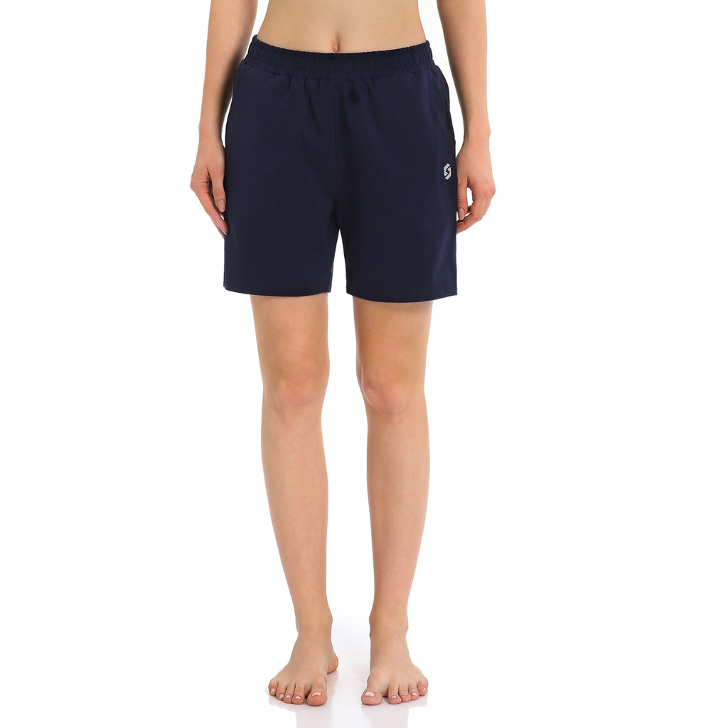 Women's 5" Activewear Lounge Bermuda Shorts Gym Jogger Yoga Shorts with Pockets