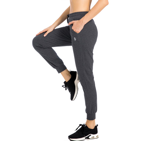 Women's Joggers Lounge Sweatpants Yoga Workout Tapered Cotton Athletic Track Pants with Pockets