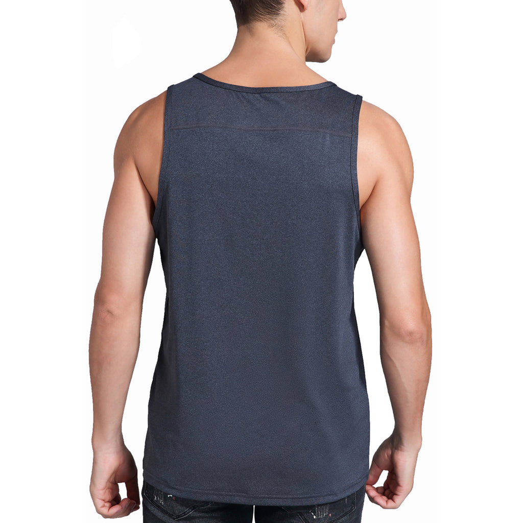 Spowind Men's Quick Dry Workout Tank Top - Athletic Running Training Muscle Fitness Gym Sleeveless Shirts