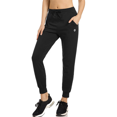 Women's Joggers Lounge Sweatpants Yoga Workout Tapered Cotton