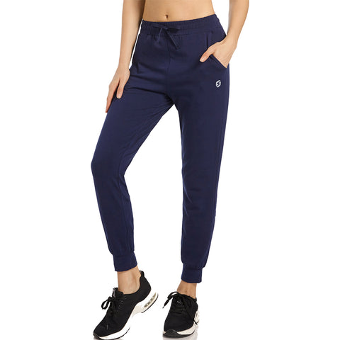 Image of Women's Joggers Lounge Sweatpants Yoga Workout Tapered Cotton Athletic Track Pants with Pockets