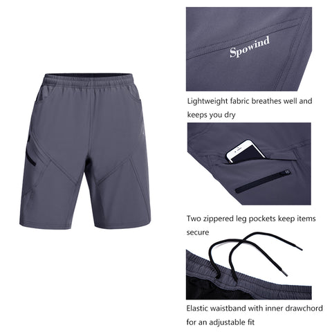 Image of Men's Mountain Bike Shorts 3D Padded Lightweight Loose-Fit MTB Bike Shorts