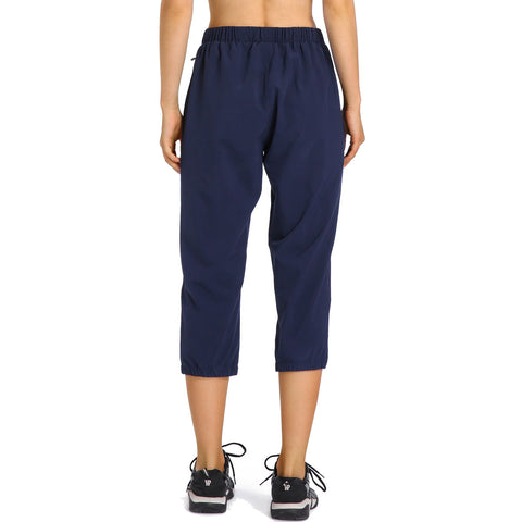Image of Womens Lightweight Jogger Capri Pants Quick Dry Workout Running Capris Sun Protection UPF 50+ Zipper Pockets